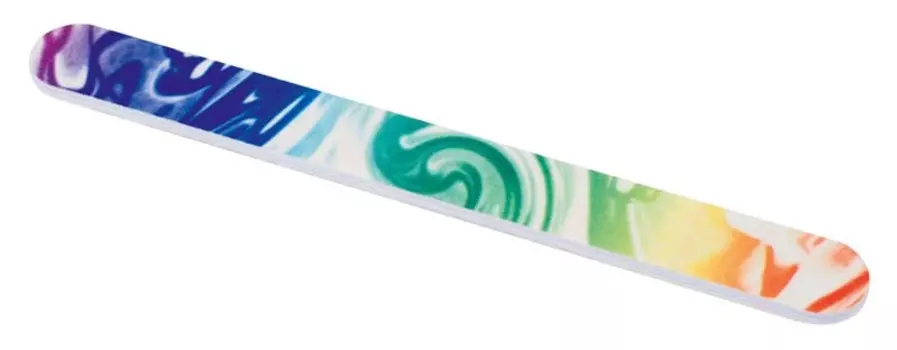 DEWAL BEAUTY Пилка для ногтей, с рисунком радуга 18 см