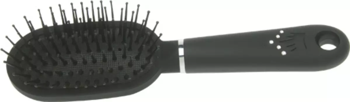 DEWAL BEAUTY Расческа Шарм массажная с пластиковым штифтом, овальная мини 18 см