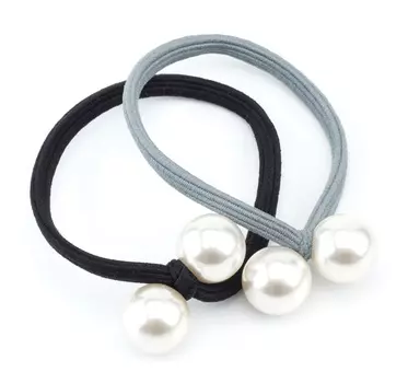 DEWAL BEAUTY Резинки для волос цветные, с бусинками 2 шт