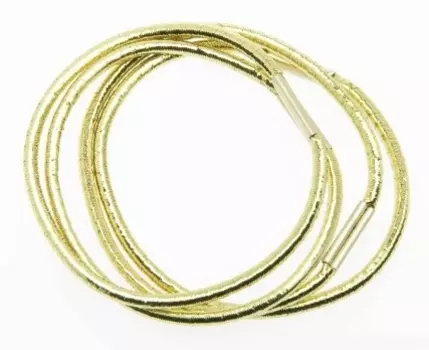 DEWAL BEAUTY Резинки для волос midi темно-золотистые 8 шт