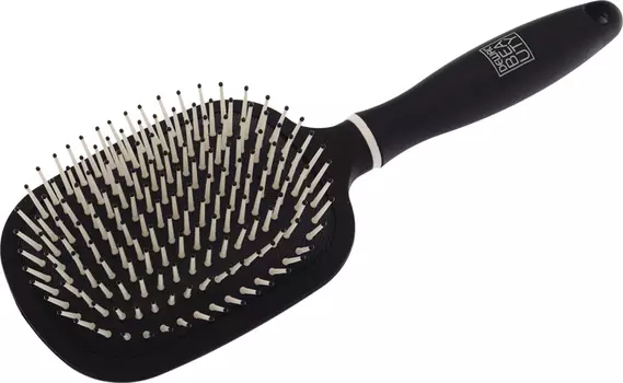 DEWAL BEAUTY Щетка массажная Бархат с нейлоновым штифтом, квадратная 11 рядов