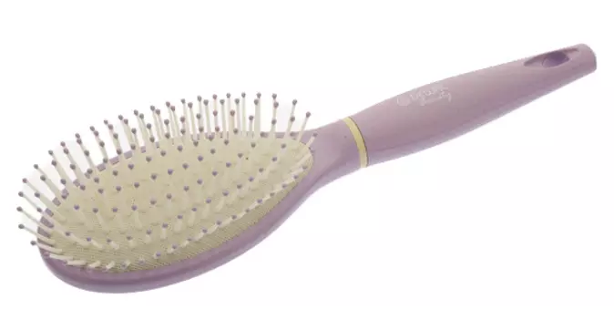 DEWAL BEAUTY Щетка Черничное мороженое массажная с нейлоновым штифтом, на подушке, овальная