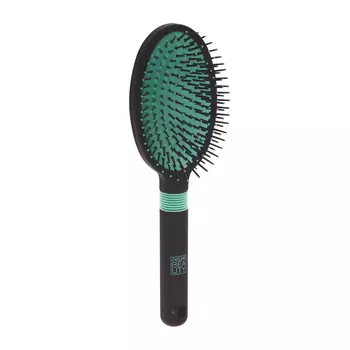 DEWAL BEAUTY Щетка массажная Бирюза, овальная с нейлоновым штифтом 11 рядов