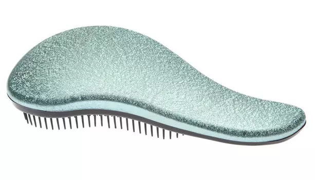 DEWAL BEAUTY Щетка массажная для легкого расчесывания волос, большая, с ручкой, цвет голубой-черный