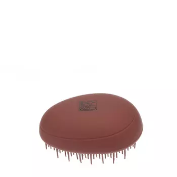DEWAL BEAUTY Щетка массажная Прованс с пластиковым штифтом, овальная, коричневая