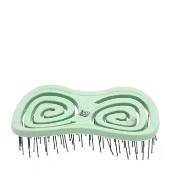 DEWAL BEAUTY Щетка массажная с нейлоновым штифтом, форма бабочка, зеленая / Eco-Friendly