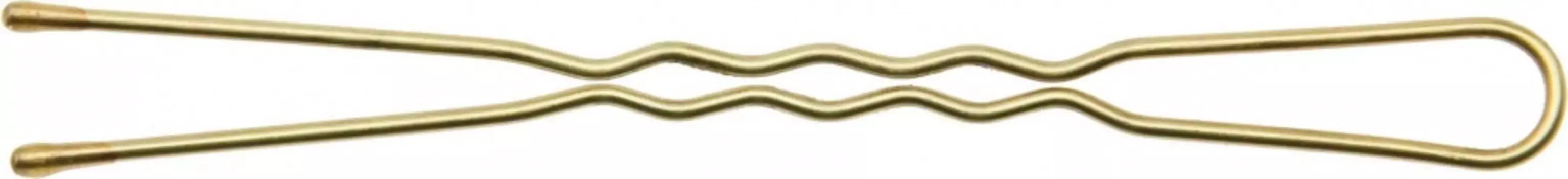 DEWAL BEAUTY Шпильки золотистые, волна 60 мм, 24 шт/уп