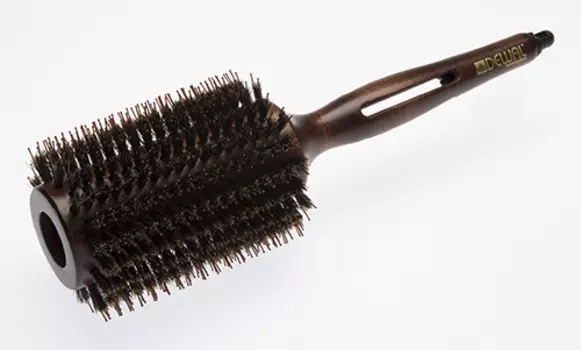 DEWAL PROFESSIONAL Брашинг Престиж, деревянный, нейлоновые штифты, натуральная щетина, с хвостиком d 43/65 мм