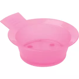 DEWAL PROFESSIONAL Чаша для краски с ручкой, с резинкой на дне (розовая) 300 мл
