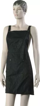 DEWAL PROFESSIONAL Фартук мастера для стрижки Буквы, нейлон, черный 76х65 см