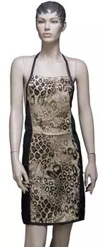 DEWAL PROFESSIONAL Фартук мастера для стрижки Леопард, полиэстер 70х82 см