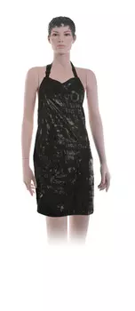 DEWAL PROFESSIONAL Фартук мастера для стрижки Love, с карманами на молниях, полиэстер, черный 66х78 см