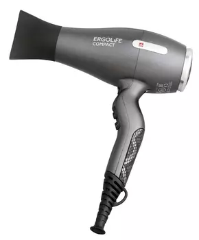 DEWAL PROFESSIONAL Фен ErgoLife Compact графит, ионизация, 2 насадки, 2000 Вт