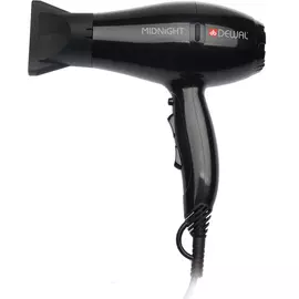 DEWAL PROFESSIONAL Фен Midnight черный, ионизация, 2 насадки, 2000 Вт