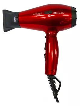 DEWAL PROFESSIONAL Фен Spectrum Compact красный, ионизация, 2 насадки, 2100 Вт