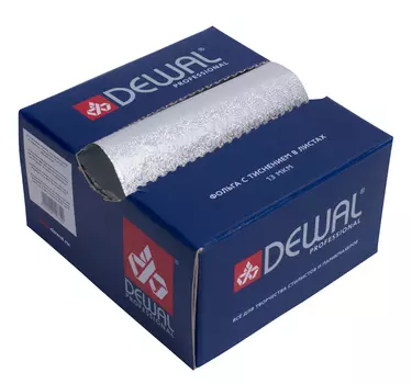 DEWAL PROFESSIONAL Фольга с тиснением, в коробке, серебристая, 13 мкм, 127*279 мм 500 шт/уп