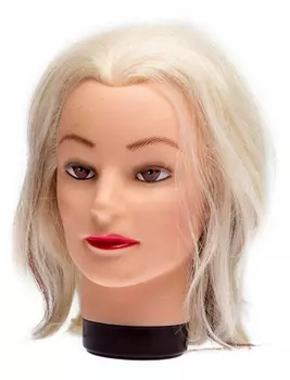 DEWAL PROFESSIONAL Голова учебная блондинка, натуральные волосы 20-30 см