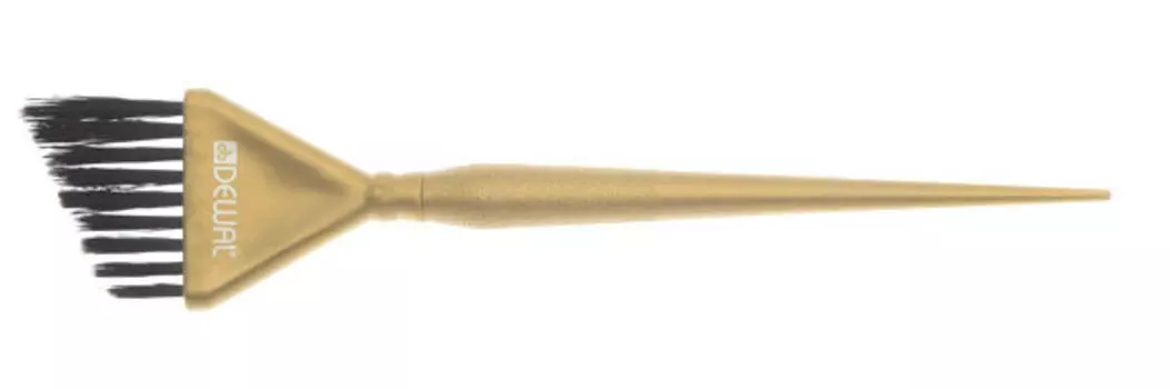 DEWAL PROFESSIONAL Кисть для окрашивания широкая золотистая, с черной скошенной щетиной 40 мм