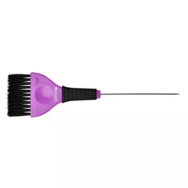 DEWAL PROFESSIONAL Кисть для окрашивания со спицей, широкая черная с фиолетовым, с черной прямой щетиной 50 мм