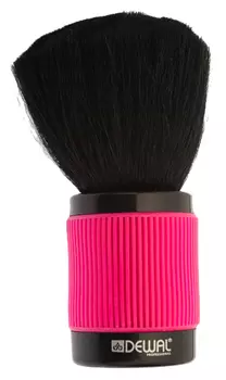 DEWAL PROFESSIONAL Кисть-сметка настольная, ручка прорезиненный пластик, натуральная щетина, розовая