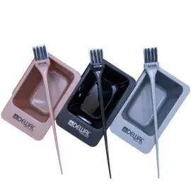 DEWAL PROFESSIONAL Набор аксессуаров для колориста (кисть 3 шт + чаша 3 шт) DEWAL GLOSS &amp; SATIN