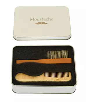 DEWAL PROFESSIONAL Набор расчесок для усов, в алюминиевом кейсе