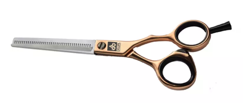 DEWAL PROFESSIONAL Ножницы парикмахерские филировочные 5,5" 40 зубцов (золотистый)