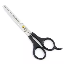 DEWAL PROFESSIONAL Ножницы парикмахерские филировочные 6,5" (черные кольца)