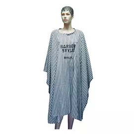 DEWAL PROFESSIONAL Пеньюар для стрижки Barber Style, полиэстер, на крючках, полоска 146х150 см