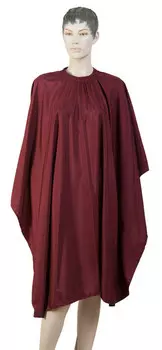 DEWAL PROFESSIONAL Пеньюар для стрижки Матовый, полиэстер, на крючках, алый 128х148 см