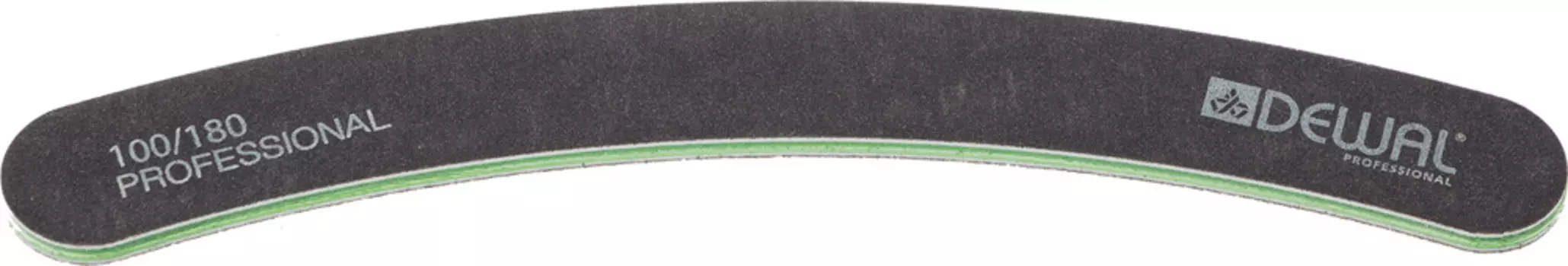 DEWAL PROFESSIONAL Пилка для ногтей бумеранг черная 100/180 18 см
