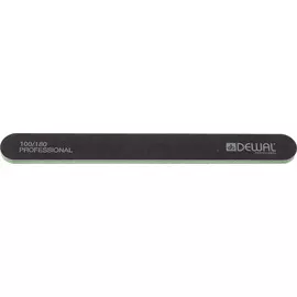 DEWAL PROFESSIONAL Пилка для ногтей прямая черная 100/180 18 см