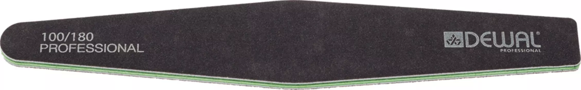 DEWAL PROFESSIONAL Пилка для ногтей ромб черная 100/180 18 см