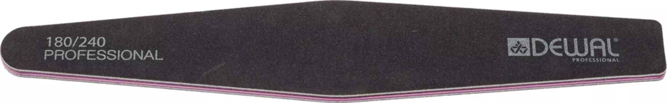 DEWAL PROFESSIONAL Пилка для ногтей ромб черная 180/240 18 см