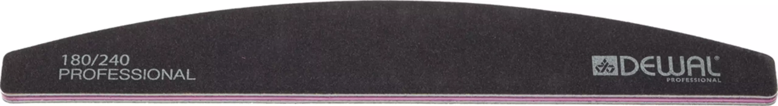 DEWAL PROFESSIONAL Пилка для ногтей улыбка черная 180/240 18 см