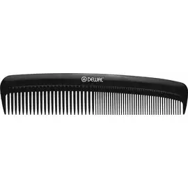 DEWAL PROFESSIONAL Расческа карманная Эконом (черная) 12,5 см