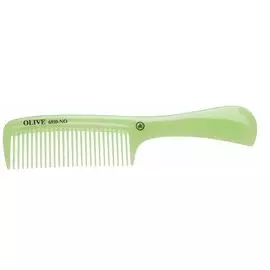 DEWAL PROFESSIONAL Расческа рабочая Olive с ручкой (зеленая) 20,5 см