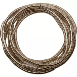 DEWAL PROFESSIONAL Резинки для волос коричневые блестящие midi 10 шт/уп