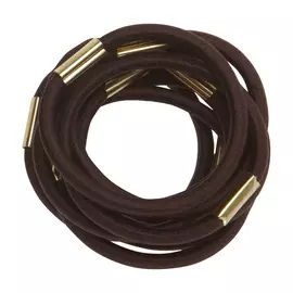 DEWAL PROFESSIONAL Резинки для волос коричневые maxi 10 шт/уп