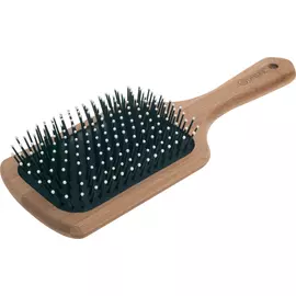 DEWAL PROFESSIONAL Щетка массажная Bamboo лопата деревянная, с плоской ручкой, пластиковый штифт