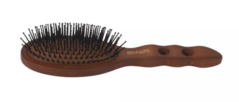 DEWAL PROFESSIONAL Щетка массажная Termit овальная, нейлоновый штифт, 11 рядов