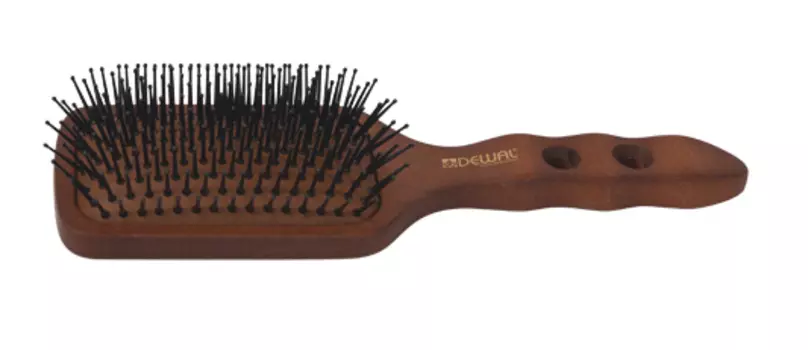 DEWAL PROFESSIONAL Щетка массажная Termit прямоугольная, нейлоновый штифт, 11 рядов