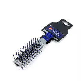DEWAL PROFESSIONAL Щетка туннельная 2-х сторонняя, пластиковый штифт, 7 рядов (синяя)