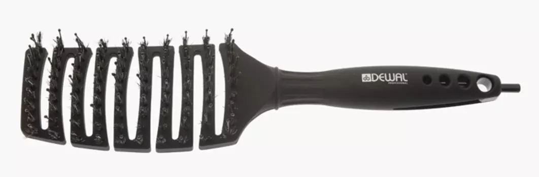 DEWAL PROFESSIONAL Щетка туннельная Black Magic, комбинированная щетина, черная, 9 рядов