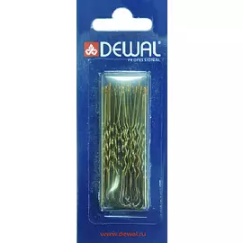 DEWAL PROFESSIONAL Шпильки коричневые, волна 60 мм, 24 шт/уп (на блистере)