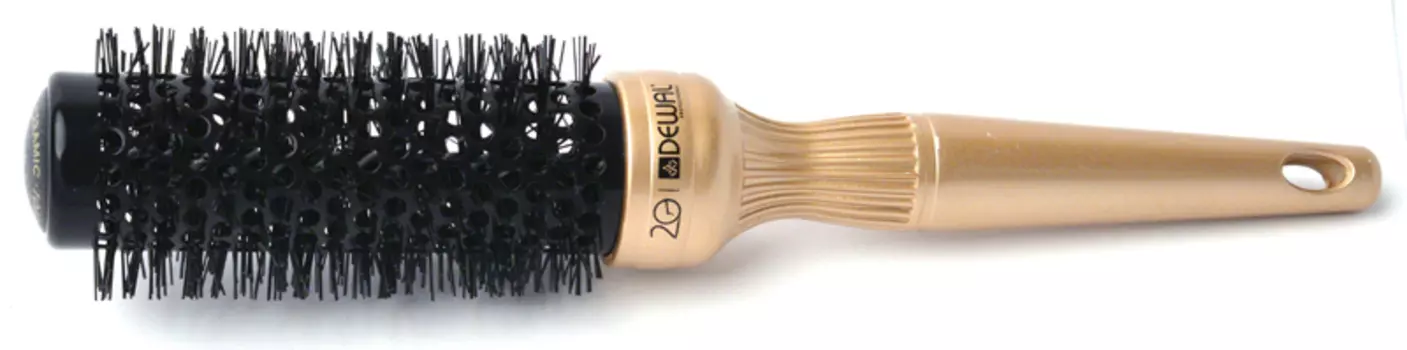 DEWAL PROFESSIONAL Термобрашинг Anniversary золотистый, керамическое покрытие, прямая щетина d 33 мм