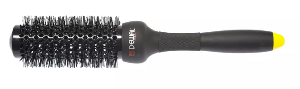 DEWAL PROFESSIONAL Термобрашинг Banana black керамика, нейлоновая щетина d 33/48 мм