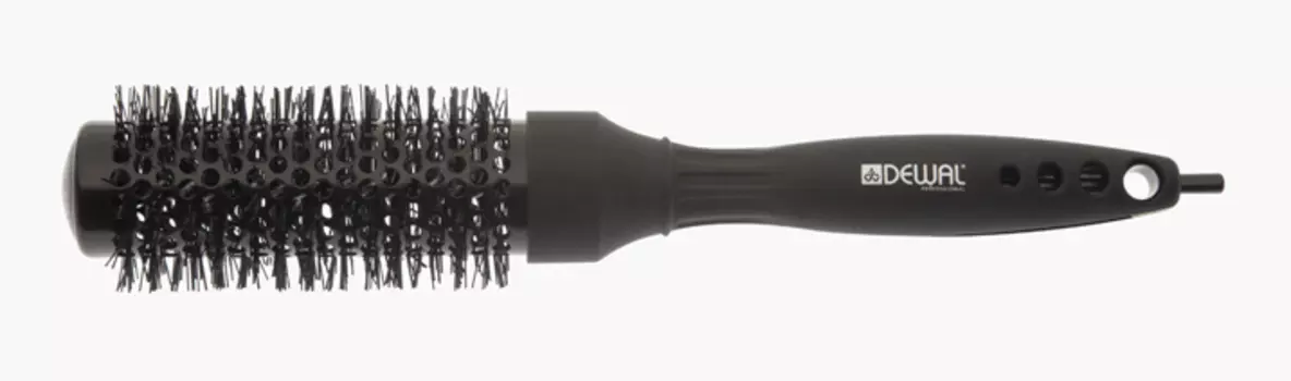 DEWAL PROFESSIONAL Термобрашинг Black Magic, керамическое покрытие, антистатик, прямая щетина d 25/37 мм