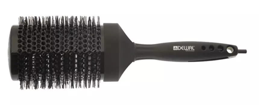 DEWAL PROFESSIONAL Термобрашинг Black Magic, керамическое покрытие, антистатик, прямая щетина d 65/80 мм