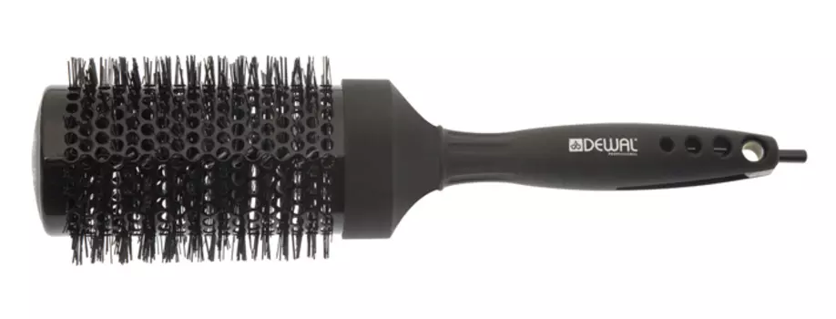 DEWAL PROFESSIONAL Термобрашинг Black Magic, керамическое покрытие, антистатик, прямая щетина d 53/70 мм